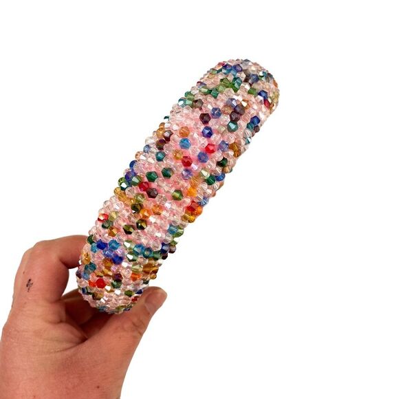 Barbie Pink Multicolor Beaded Circle Headband - Picture 2 of 4